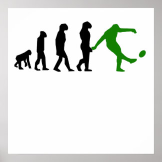 Rugby Kick Evolution (grün) Poster