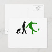 Rugby Kick Evolution (grün) Postkarte (Vorne/Hinten)