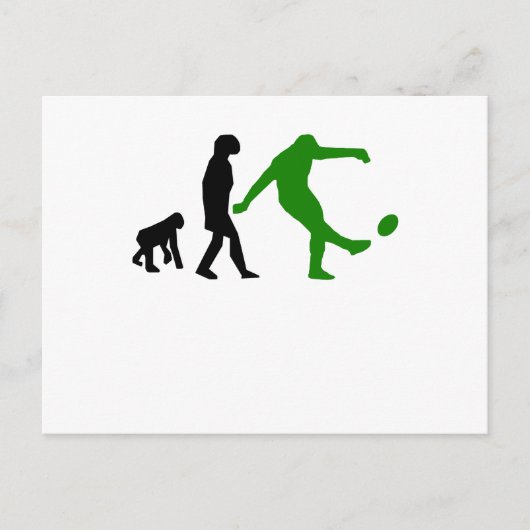Rugby Kick Evolution (grün) Postkarte (Vorderseite)