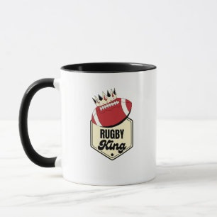 Rugby King Crowned Abzeichen Design for Rugby Tasse
