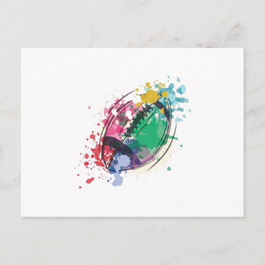 Rugby-Kugel Postkarte (Vorderseite)