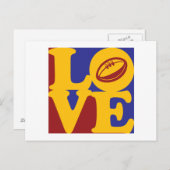 Rugby Liebe Postkarte (Vorne/Hinten)