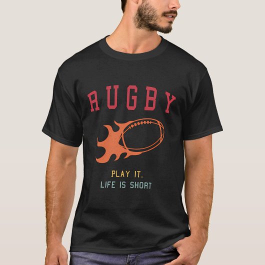 Rugby Life ist Kurz T-Shirt (Vorderseite)