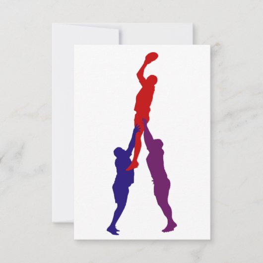 Rugby Lineout-Einladungen Einladung (Vorderseite)