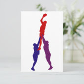 Rugby Lineout-Einladungen Einladung (Stehend Vorderseite)