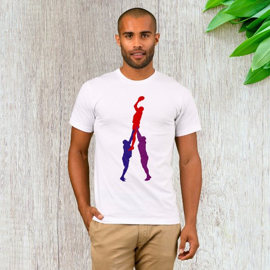Rugby Lineout Mens T - Shirt