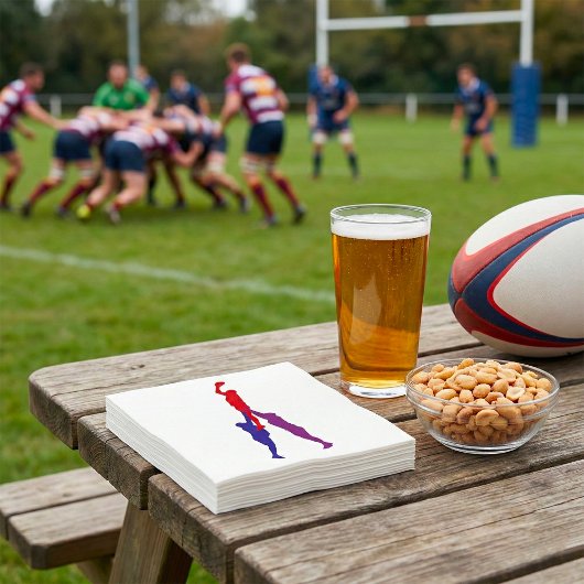 Rugby Lineout Paper Napkins Serviette