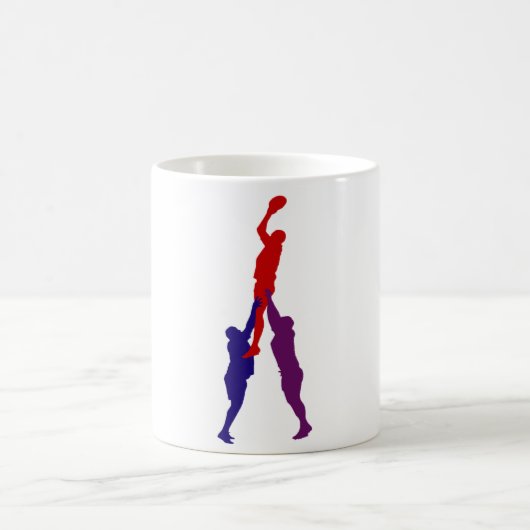 Rugby Lineout Players Sport Tasse (Mittel)