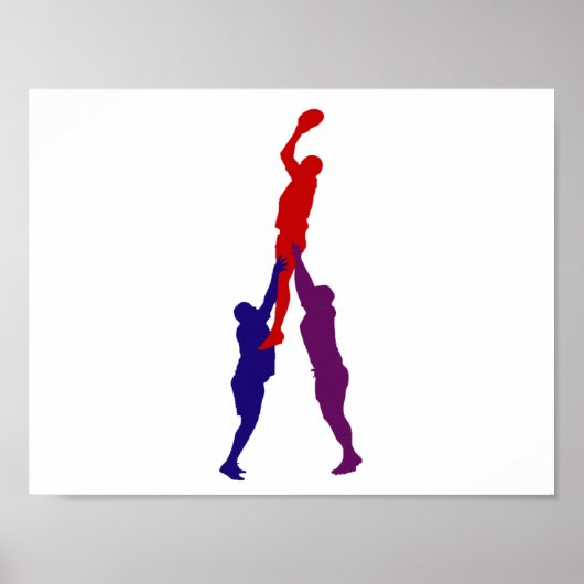 Rugby Lineout Poster (Vorne)