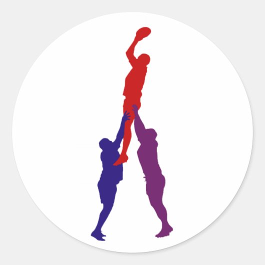 Rugby Lineout Stickers (Vorderseite)
