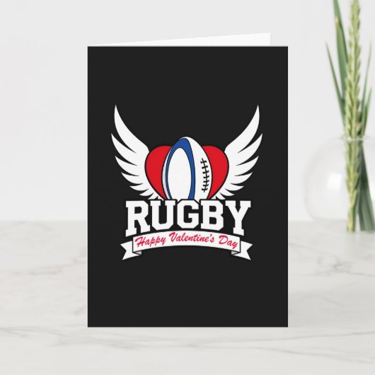 Rugby Love Valentines Day Card Karte (Vorderseite)