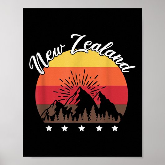 Rugby Lover Kiwi Gift New Zealand Poster (Vorne)
