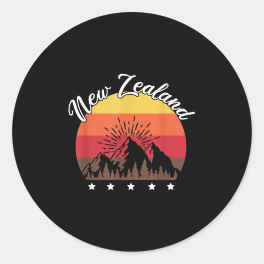 Rugby Lover Kiwi Gift New Zealand Runder Aufkleber (Vorderseite)