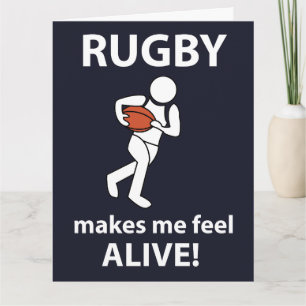Rugby macht Me Feel Alive Rugby Karte