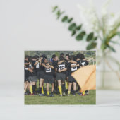 Rugby-Mannschaft stehend Postkarte (Stehend Vorderseite)