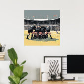Rugby Maul Art Print Poster (Heimbüro)