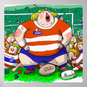 Rugby Maul - Rugby Painting Print Poster