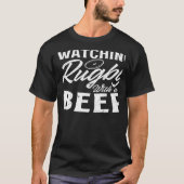 Rugby mit einem Bier-Rugby T-Shirt (Vorderseite)