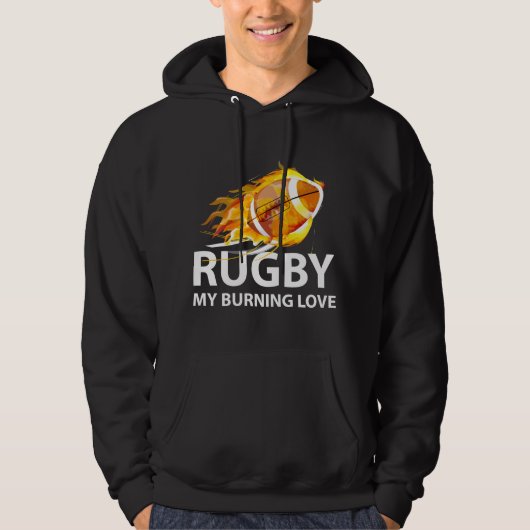 Rugby My Burning Liebe Hoodie (Vorderseite)