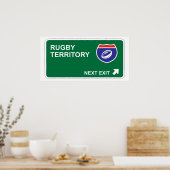 Rugby Next Exit Poster (Küche)