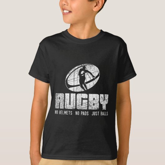 Rugby No Helmet No Pads Just Shirt - Funny Rugby Q (Vorderseite)