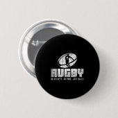 Rugby No Helmet No Pads Just Shirt - Funny Rugby Q Button (Vorne & Hinten)