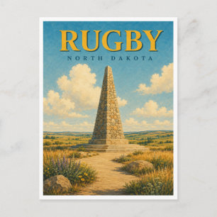 Rugby North Dakota Geografisches Zentrum GeoSaga Postkarte