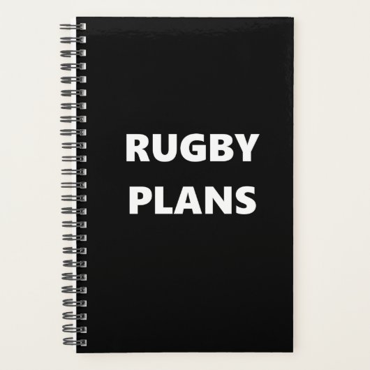 Rugby Planner Sportthema Rugby Pläne Planer (Vorderseite)