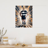 Rugby Player Art Print Poster (Küche)