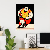 Rugby Player Art Print Poster (Heimbüro)