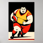 Rugby Player Art Print Poster (Vorne)