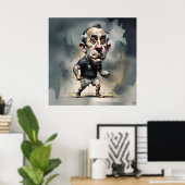 Rugby Player Art Print Poster (Heimbüro)