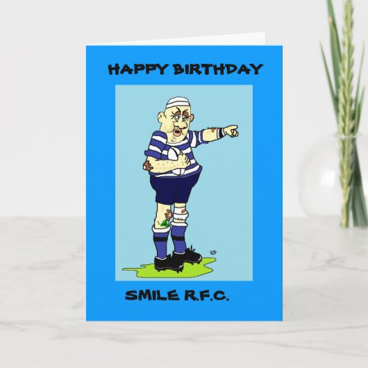RUGBY PLAYER BIRTHDAY CARD KARTE (Vorderseite)