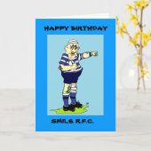 RUGBY PLAYER BIRTHDAY CARD KARTE (Gelbe Blume)