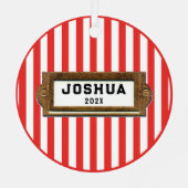 Rugby Player Collectible Ornament Aus Metall (Rückseite)