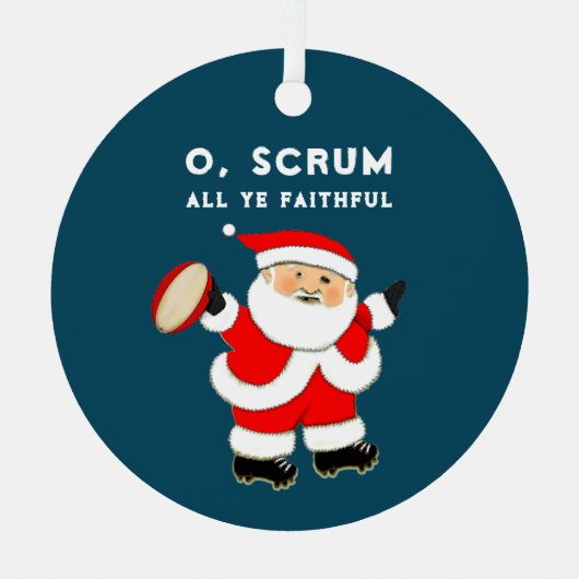 Rugby Player Collectible Ornament Aus Metall (Vorderseite)