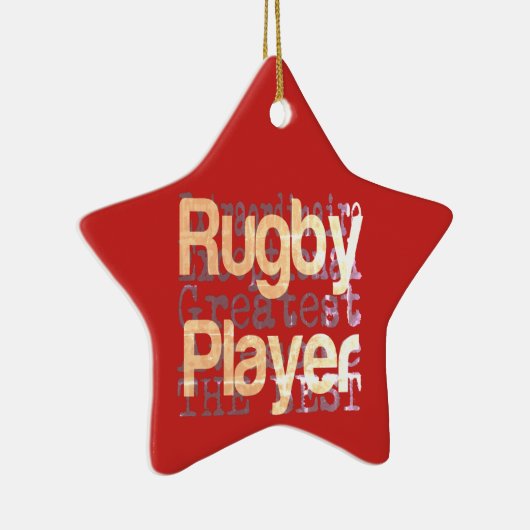 Rugby Player Extraordinaire Keramik Ornament (Rechts)