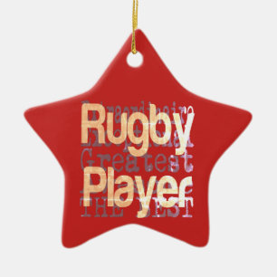 Rugby Player Extraordinaire Keramik Ornament