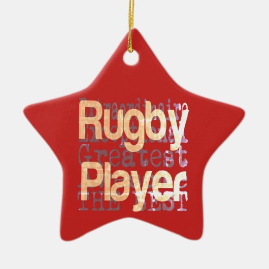 Rugby Player Extraordinaire Keramik Ornament (Vorne)