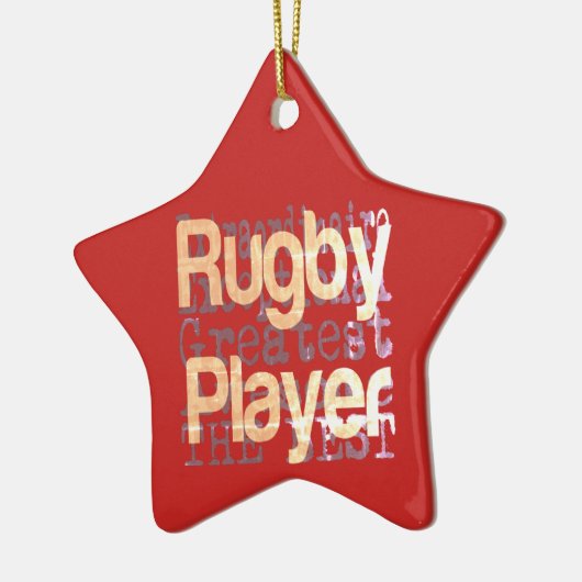 Rugby Player Extraordinaire Keramik Ornament (Links)