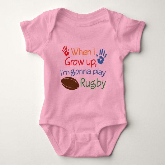 Rugby Player (Future) Baby Strampler (Vorderseite)