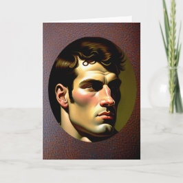 Rugby Player Grußkarte Feiertagskarte