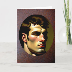 Rugby Player Grußkarte Feiertagskarte