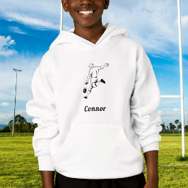 Rugby Player & Individuelle Name Sportschwarz und  Hoodie