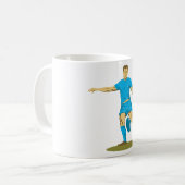 Rugby Player Kicking Ball Athletic Sports Kaffeetasse (Vorderseite Links)