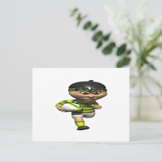 Rugby Player Postkarte (Stehend Vorderseite)