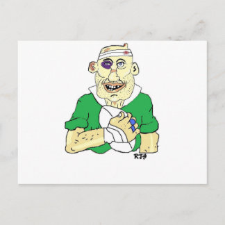 RUGBY PLAYER POSTKARTE