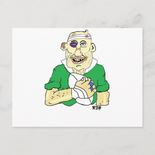 RUGBY PLAYER POSTKARTE (Vorderseite)
