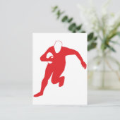 Rugby Player Postkarte (Stehend Vorderseite)