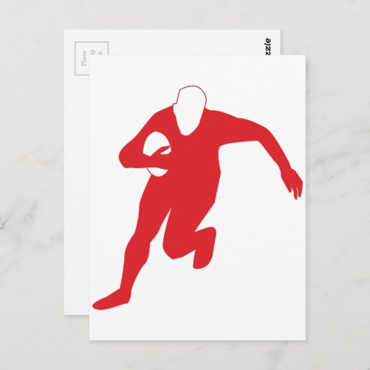 Rugby Player Postkarte (Vorne/Hinten)